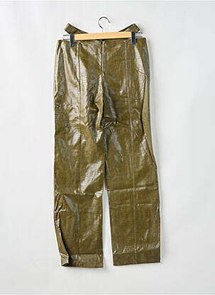 Pantalon large taille haute taille haute vert BOOHOO femme