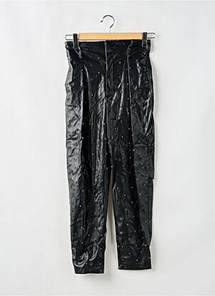 Pantalon droit taille à pinces taille haute noir LIU JO femme