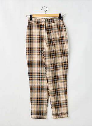 Pantalon droit taille haute taille haute marron NASTY GAL femme