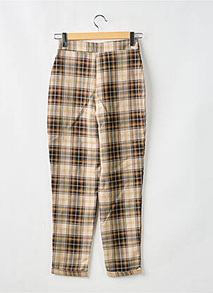 Pantalon droit taille haute taille haute marron NASTY GAL femme