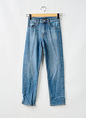 Jeans coupe droite taille haute taille haute bleu UNIQLO femme