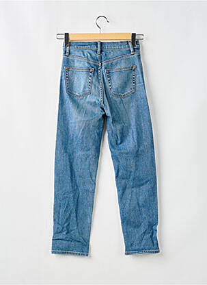 Jeans coupe droite taille haute taille haute bleu UNIQLO femme