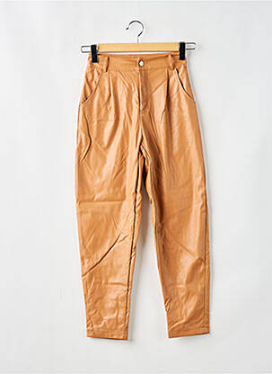 Pantalon droit coupe carotte taille haute beige IN THE STYLE femme