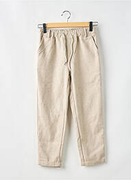 Pantalon 7/8 taille élastique taille normale beige LILI SIDONIO femme