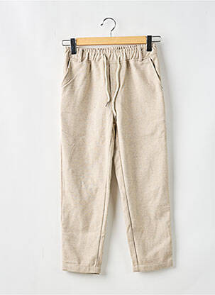 Pantalon 7/8 taille élastique taille normale beige LILI SIDONIO femme