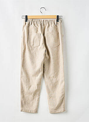 Pantalon 7/8 taille élastique taille normale beige LILI SIDONIO femme