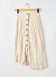 Jupe longue taille haute beige PULL & BEAR femme