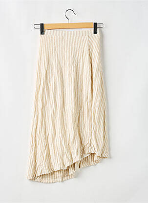 Jupe longue coupe asymétrique beige PULL & BEAR femme