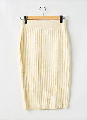 Jupe mi-longue taille haute beige NASTY GAL femme