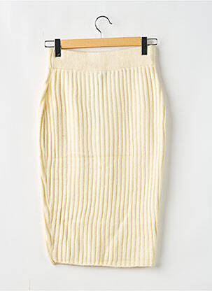 Jupe mi-longue taille haute beige NASTY GAL femme
