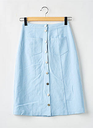 Jupe mi-longue stretch bleu SUNCOO femme