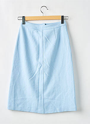 Jupe mi-longue stretch bleu SUNCOO femme