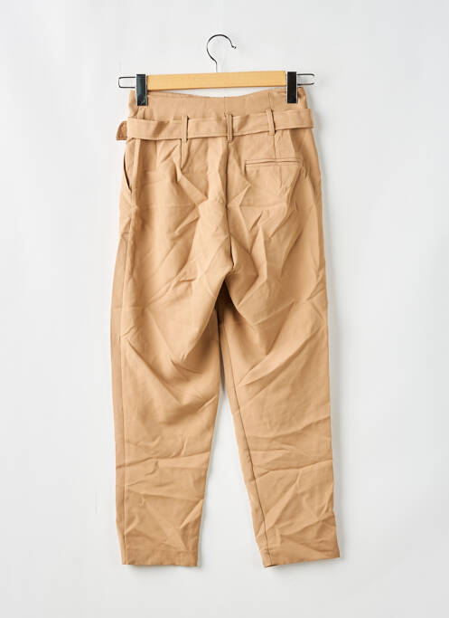 Pantalon droit stretch taille haute beige NEW LOOK femme