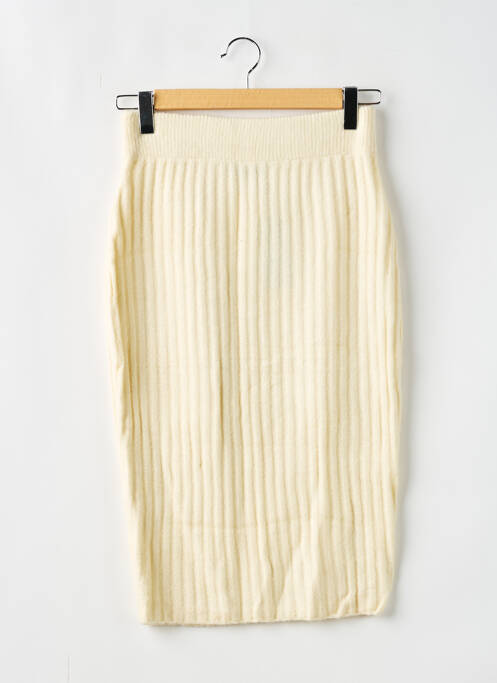 Jupe mi-longue taille haute beige NASTY GAL femme
