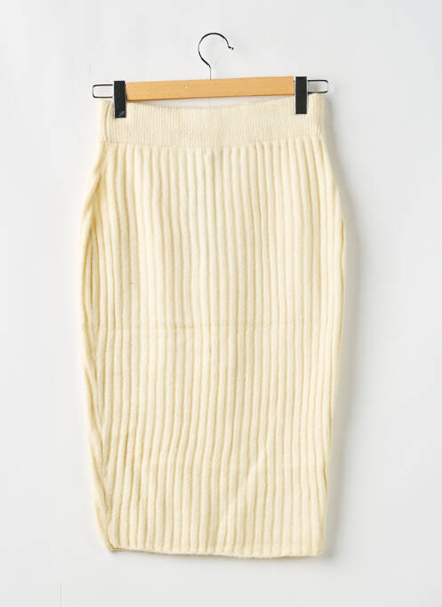 Jupe mi-longue taille haute beige NASTY GAL femme