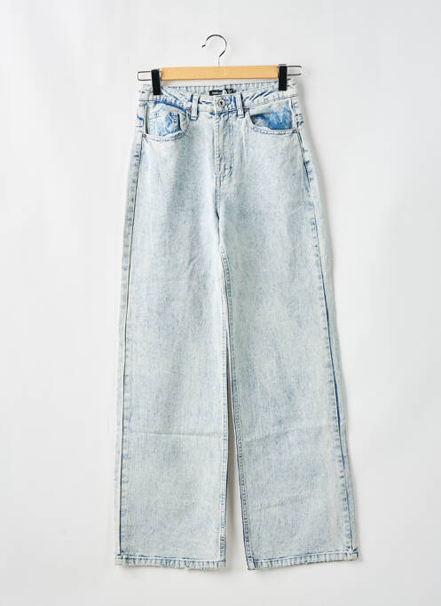 Jeans coupe large bleu BOOHOO pour femme