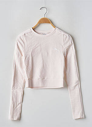 Top stretch manches longues rose PUMA femme