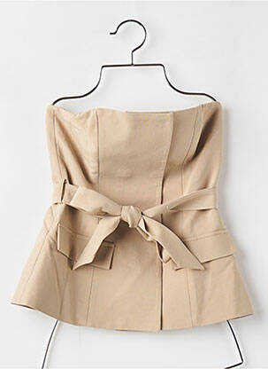 Top stretch sans manche beige NA-KD femme