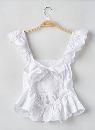 Top col carré sans manche blanc BENOA femme