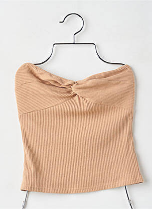 Top stretch sans manche beige SANS MARQUE femme
