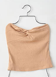 Top stretch sans manche beige SANS MARQUE femme
