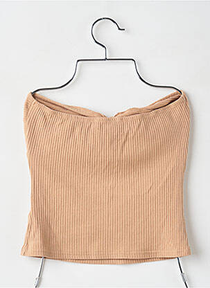 Top stretch sans manche beige SANS MARQUE femme