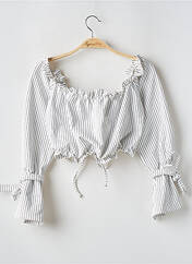 Blouse blanc BOOHOO pour femme seconde vue