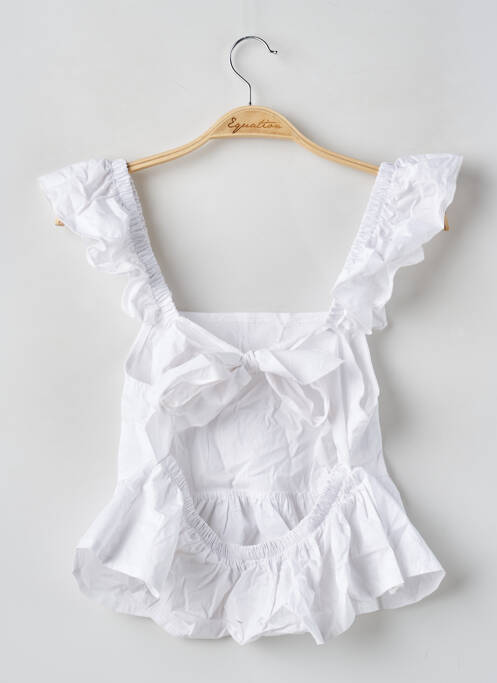 Top col carré sans manche blanc BENOA femme