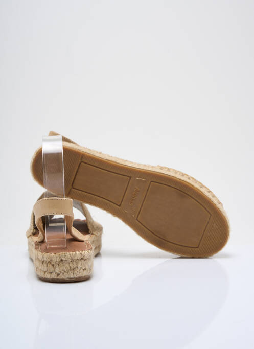Espadrilles bout ouvert talon plat jusqu'à 3cm beige ALOHAS femme