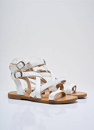 Sandales/Nu pieds blanc C'M PARIS pour femme