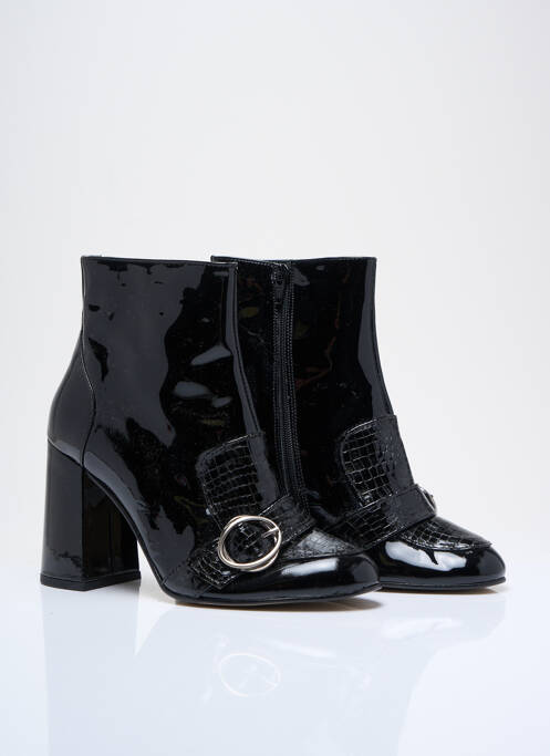Bottines/boots matière lisse talon de 7 à 9cm noir MELLOW YELLOW femme