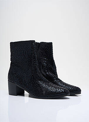 Bottines/boots tissage satiné talon de 4 à 6cm noir VANESSA WU femme
