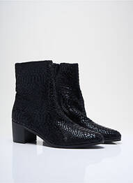 Bottines/boots tissage satiné talon de 4 à 6cm noir VANESSA WU femme