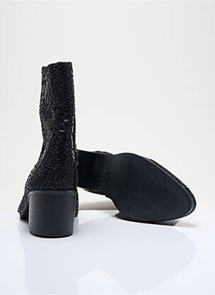 Bottines/boots tissage satiné talon de 4 à 6cm noir VANESSA WU femme