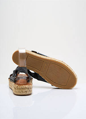 Espadrilles tissage satiné talon plat jusqu'à 3cm noir ALOHAS femme