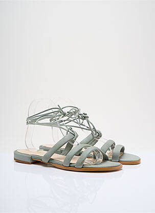 Tongs fermeture lacets talon plat jusqu'à 3cm vert ALOHAS femme