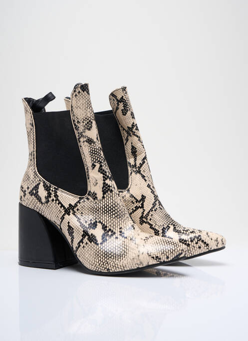 Bottines/Boots beige QUANTICLO pour femme
