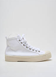 Baskets bout rond talon plat jusqu'à 3cm blanc BENSIMON femme