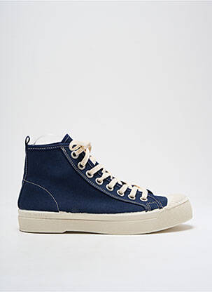 Baskets bout rond talon plat jusqu'à 3cm bleu BENSIMON femme