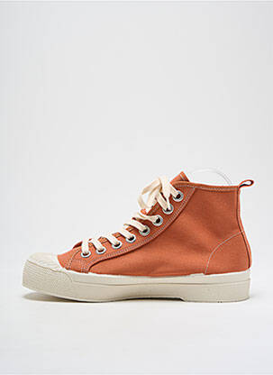 Baskets bout rond talon plat jusqu'à 3cm orange BENSIMON femme