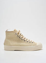 Baskets bout rond talon plat jusqu'à 3cm beige BENSIMON femme