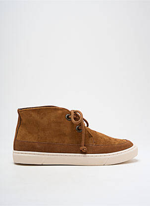 Baskets nubuck bout rond marron ARMISTICE homme