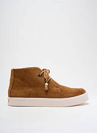 Baskets bout rond talon plat jusqu'à 3cm marron ARMISTICE femme