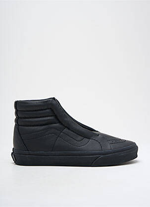 Baskets matière lisse bout rond noir VANS unisexe