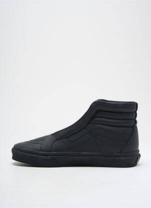 Baskets matière lisse bout rond noir VANS unisexe