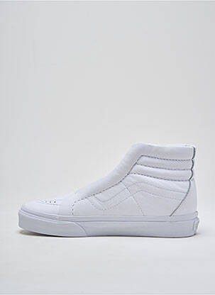 Baskets tissage satiné bout rond blanc VANS unisexe