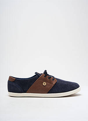 Baskets tissage satiné bout rond bleu FAGUO homme