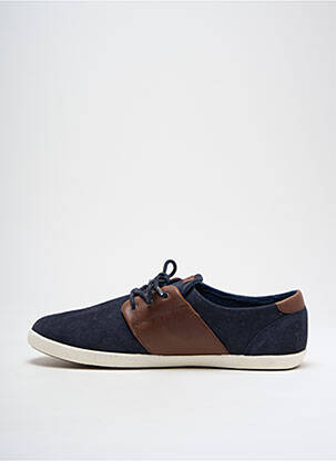 Baskets tissage satiné bout rond bleu FAGUO homme