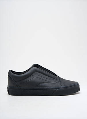 Baskets tissage satiné bout rond noir VANS unisexe