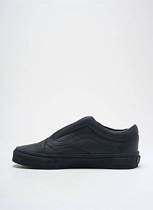 Baskets tissage satiné bout rond noir VANS unisexe